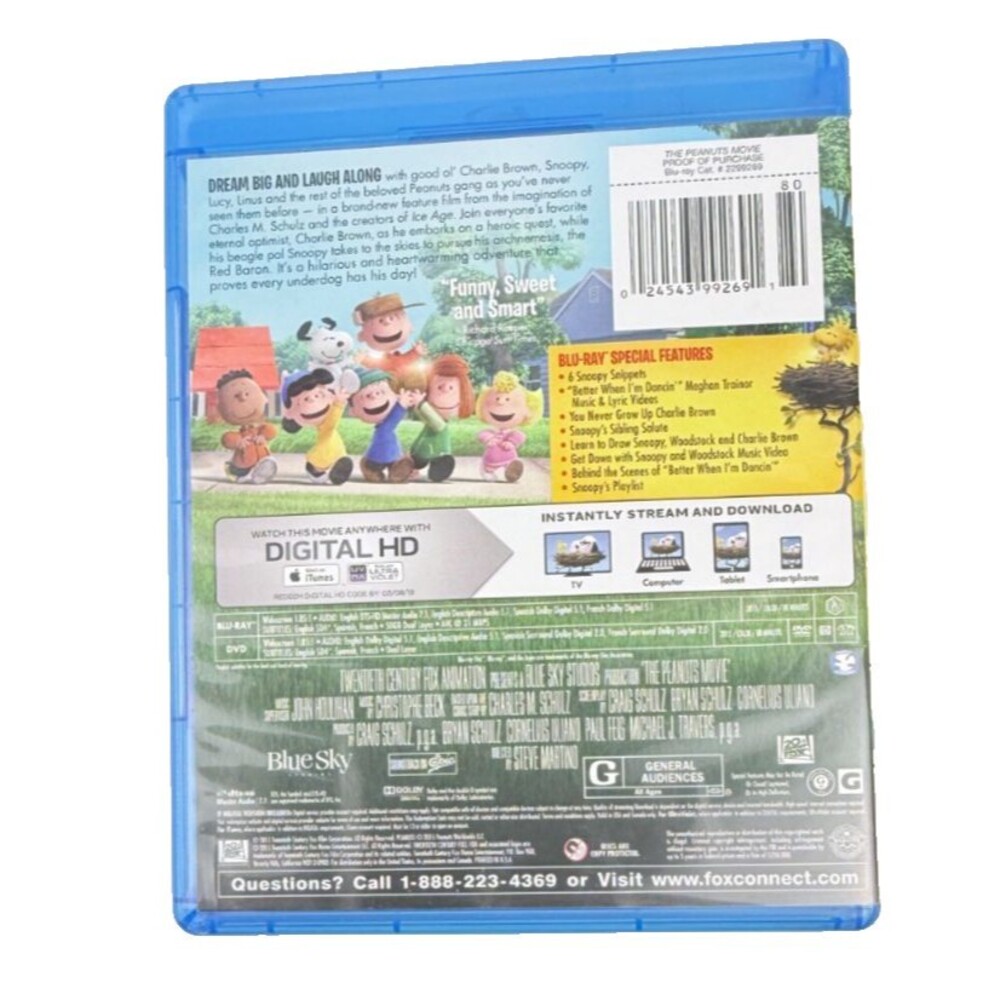 THE PEANUTS MOVIE: BLU-RAY + DVD (2015 COLLECTORS EDITION) - Picture 3 of 3